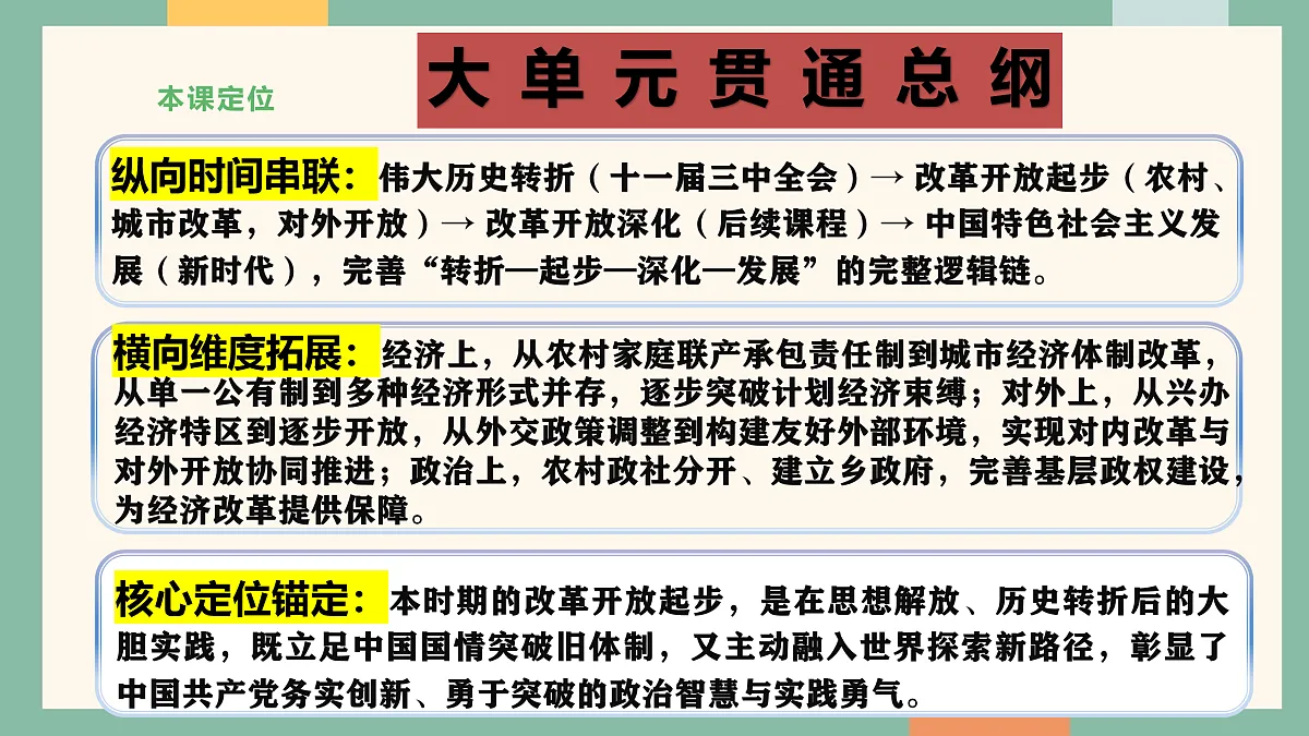 统编版历史八年级下册第9课 改革开放的起步（教学课件）第5页
