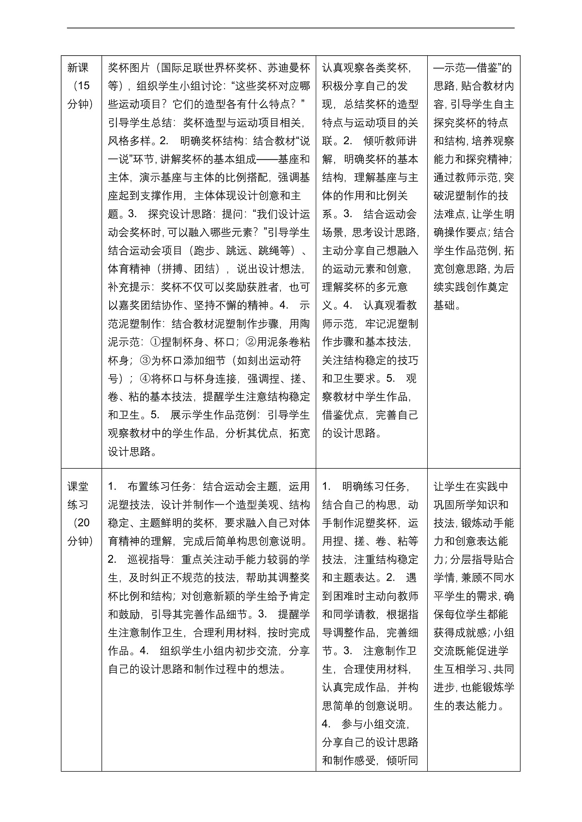 《运动会奖杯设计》教学设计第3页