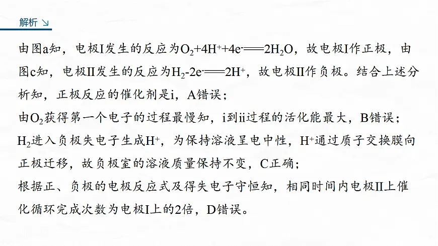 专题四　微点突破5　电极反应的微观分析第3页