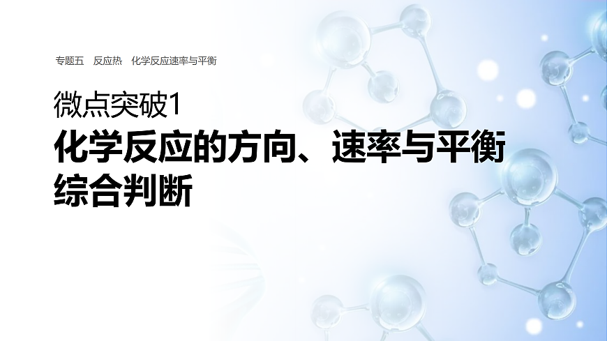 专题五　微点突破1　化学反应的方向、速率与平衡综合判断第1页