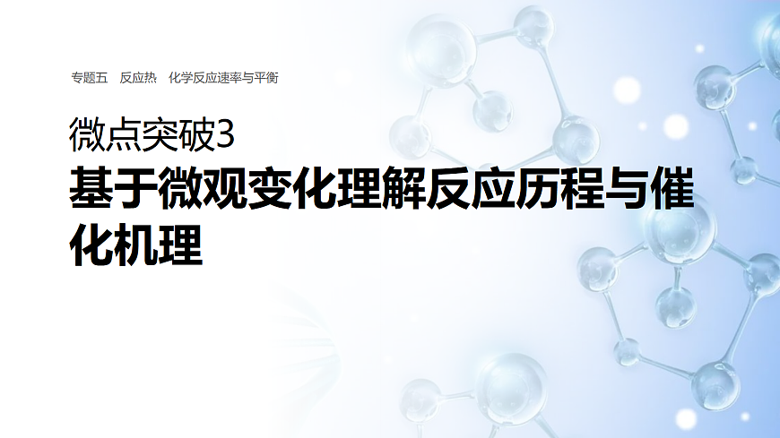 专题五　微点突破3　基于微观变化理解反应历程与催化机理第1页