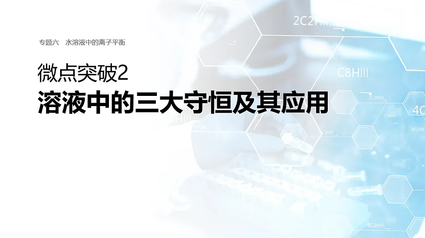 专题六　微点突破2　溶液中的三大守恒及其应用第1页