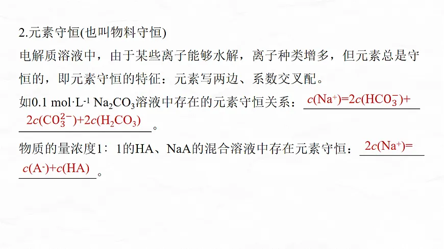 专题六　微点突破2　溶液中的三大守恒及其应用第4页
