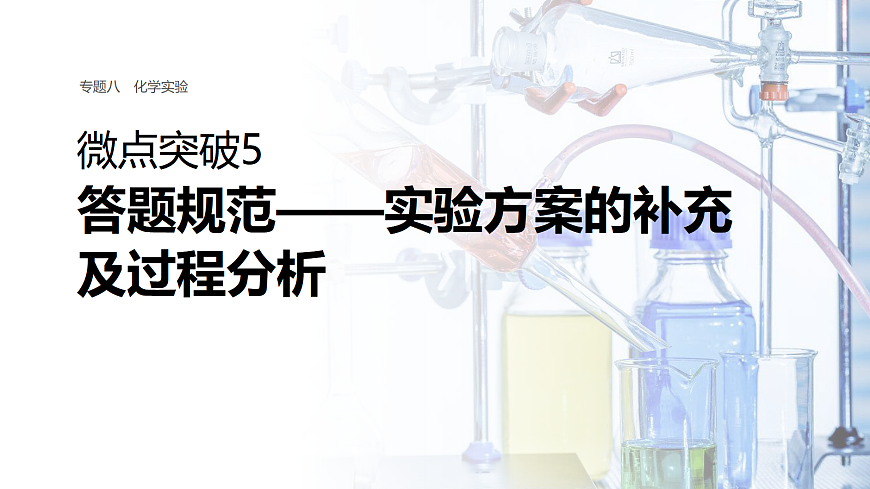 专题八　微点突破5　答题规范——实验方案的补充及过程分析第1页
