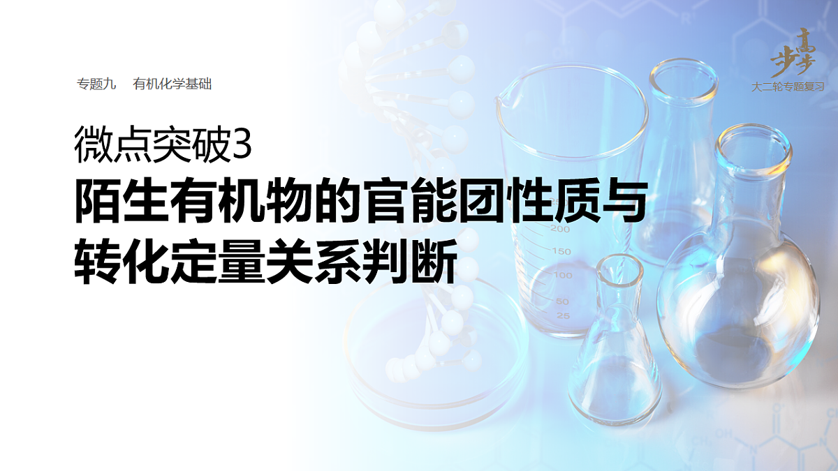 专题九　微点突破3　陌生有机物的官能团性质与转化定量关系判断第1页