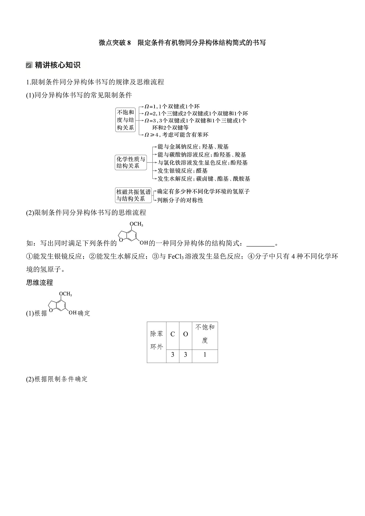 专题九　微点突破8　限定条件有机物同分异构体结构简式的书写第1页