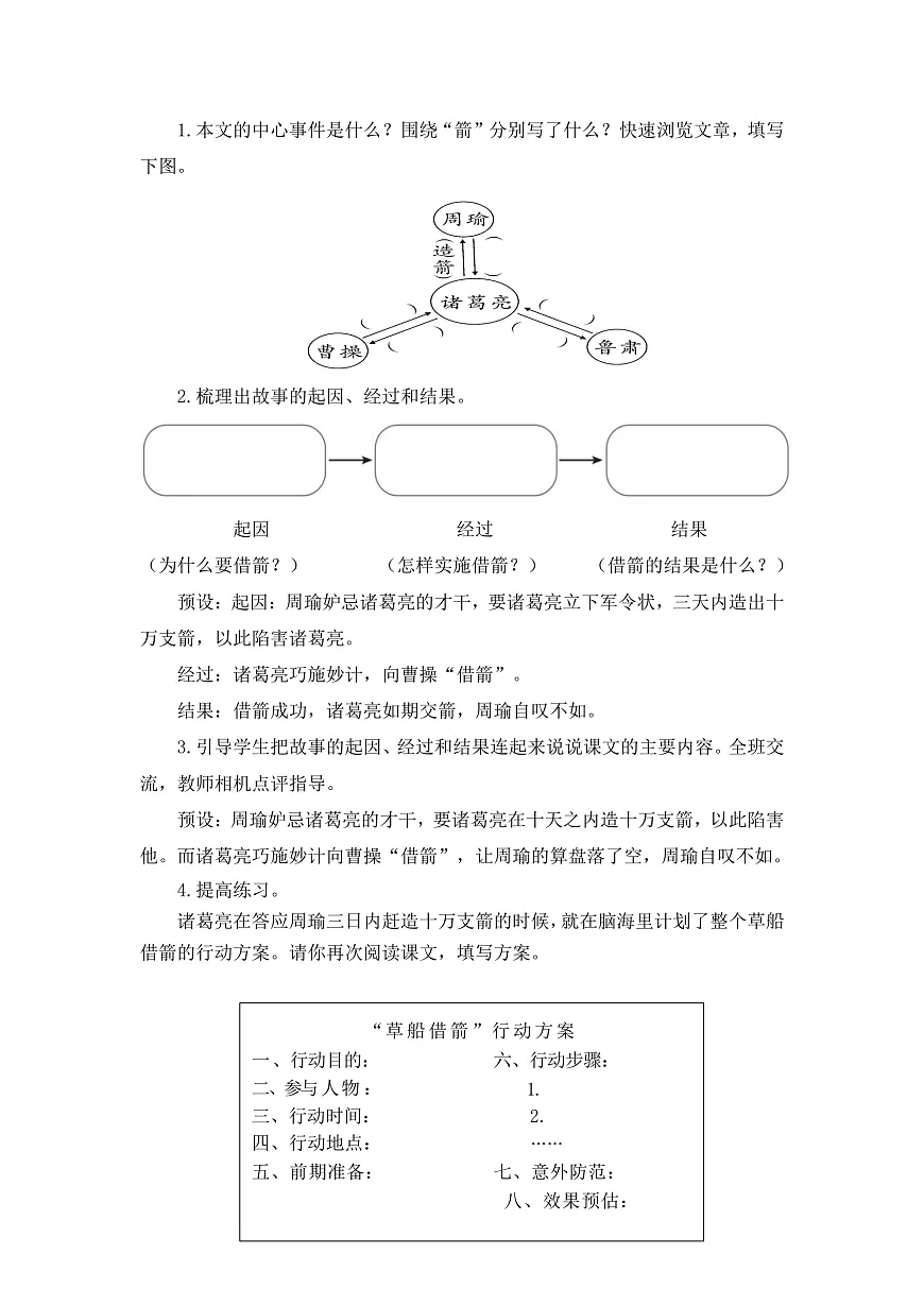 5《草船借箭》教学设计 第3页