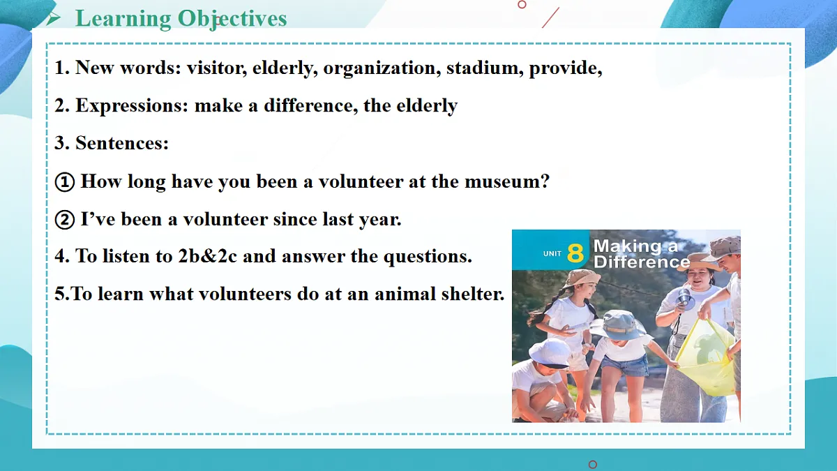 【核心素养】2026春新人教8下英语《Unit 8 Making a Difference 01Section A 1a-2d》 课件第8页