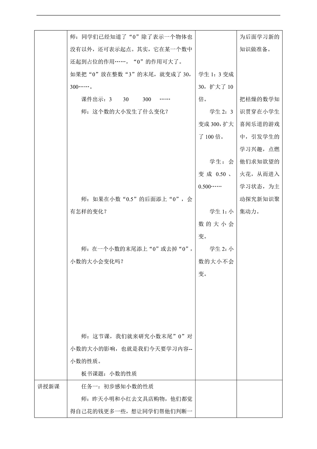 【任务型备课】苏教版四年级下册-7.3 小数的性质（教案）第2页