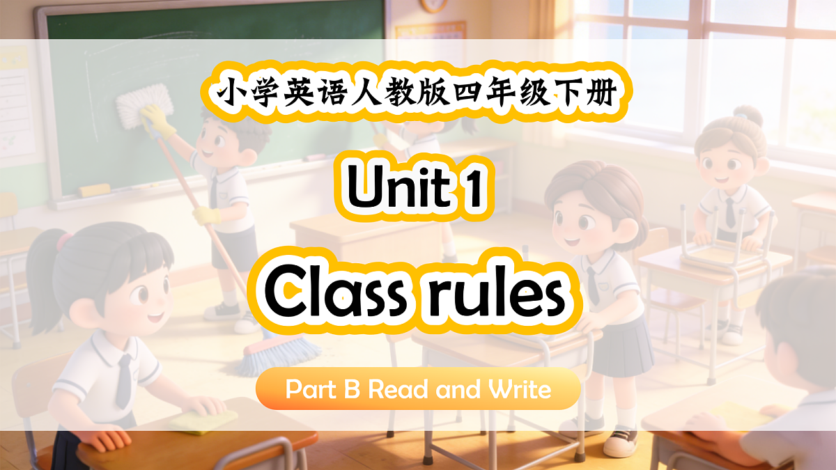 人教四下Unit 1 课时 6 Read and write第1页