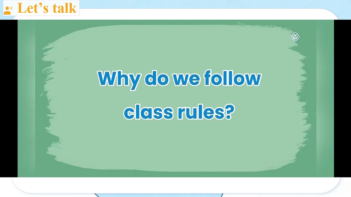 Unit1 Class Rules PartB Let’s talk & Look and say（第4课时）课件第8页