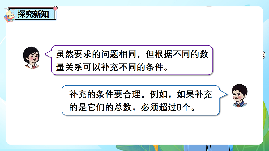 （2026新教材）人教版小学数学二年级下册2.7《根据问题补充条件》PPT课件第8页