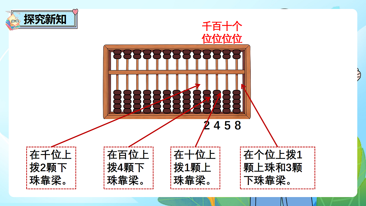 （2026新教材）人教版小学数学二年级下册3.5《用算盘表示数》PPT课件第8页