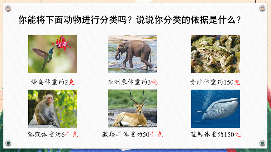 第2课时 动物体重我说明（课件）2025-2026学年北师大三年级数学下册第2页