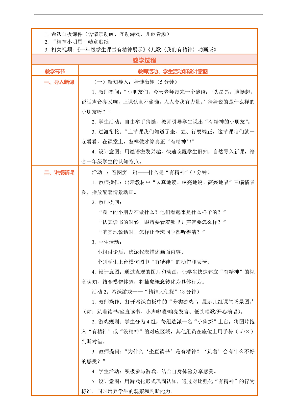 4.2《我们有精神——大家一起试一试》教案设计第2页