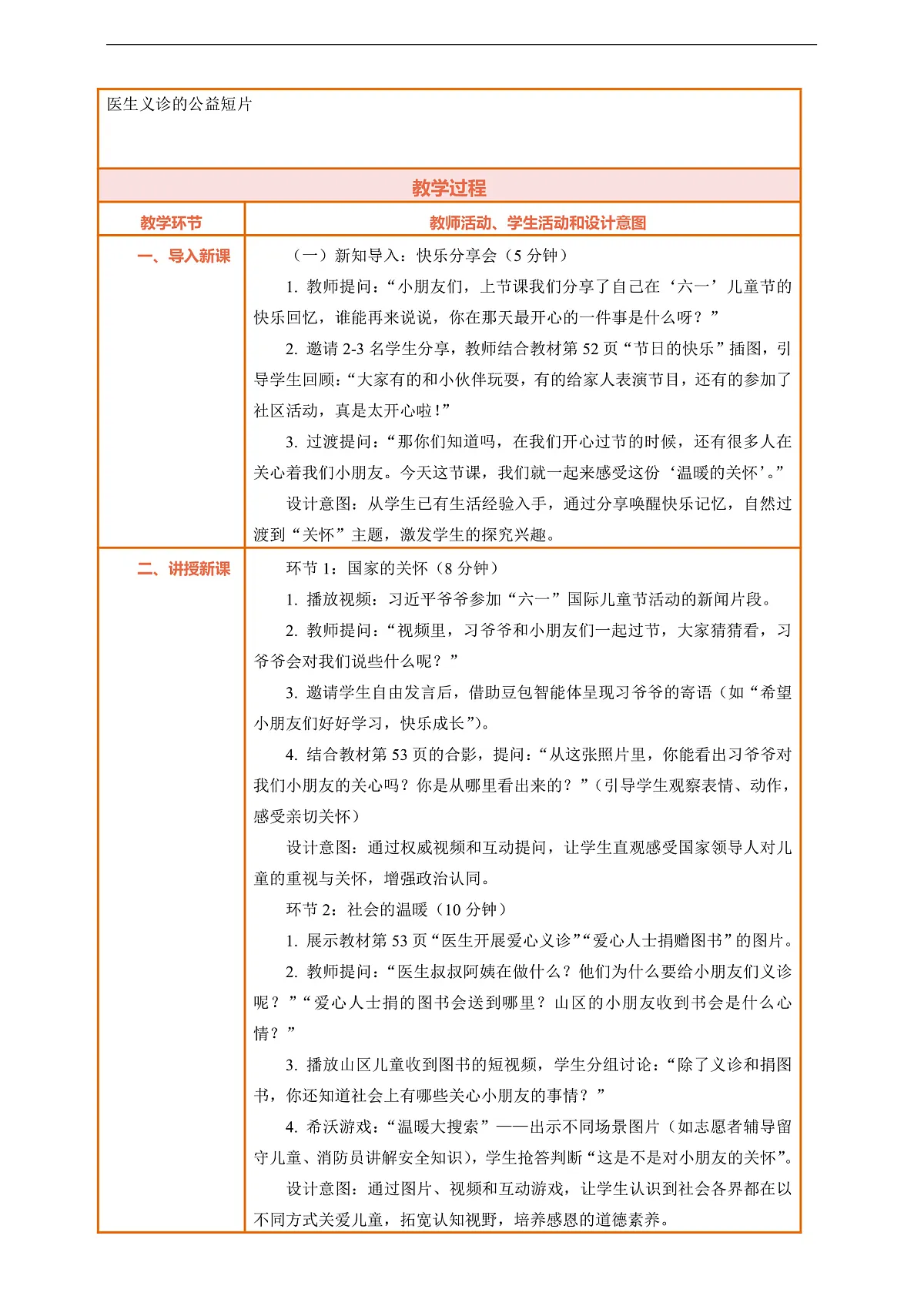 13.2《快乐儿童节——节日的快乐 温暖的关怀》教案设计第2页