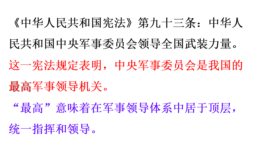 第1框　中央军事委员会的性质和产生第7页