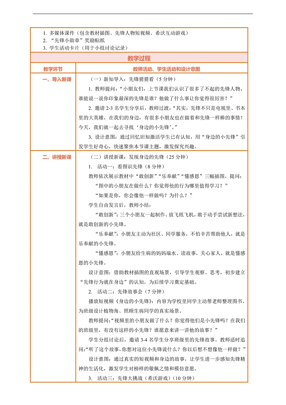 16.2《学先锋 做先锋——从小学先锋 长大做先锋》教案设计第2页