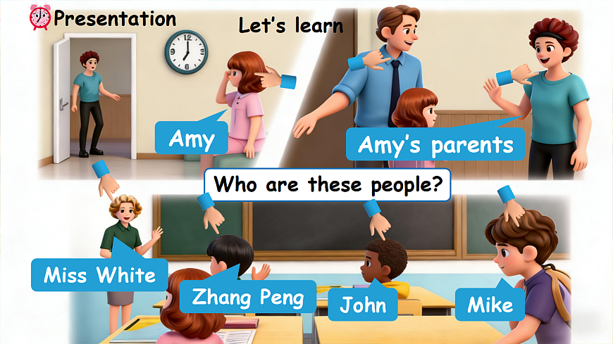 Unit 3 第4课时 Part B Let’s talk&Act and say (教学课件)英语人教PEP版四年级下册（新教材）第8页