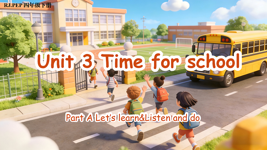 Unit 3 第2课时 Part A Let’s learn&Listen and do (教学课件)英语人教PEP版四年级下册（新教材）第1页
