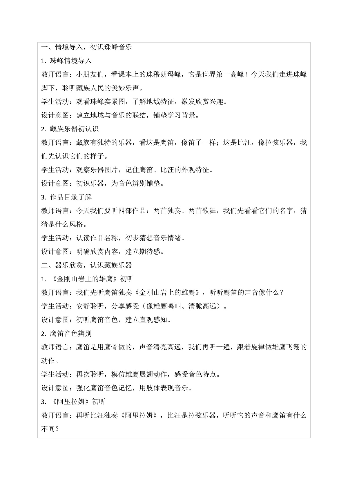 《珠峰脚下乐声扬》教案第2页