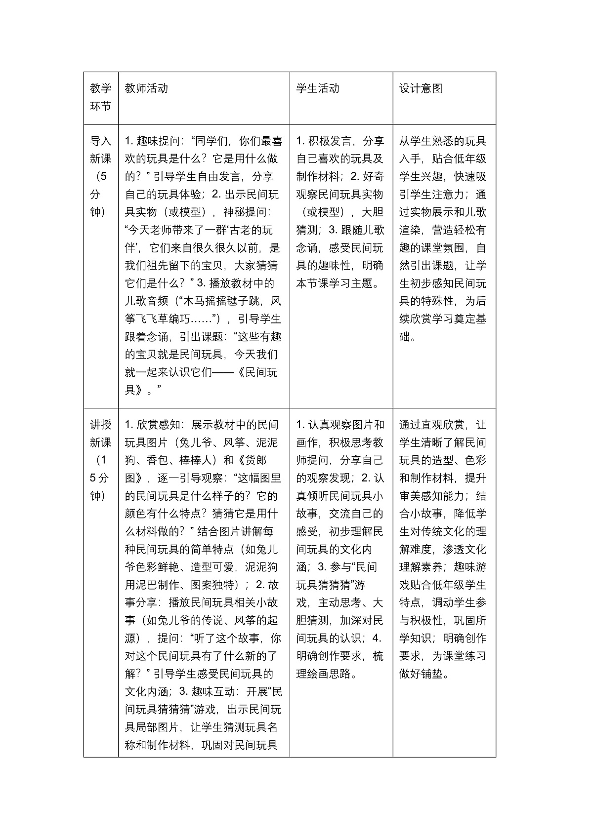 《民间玩具》教学设计1第2页