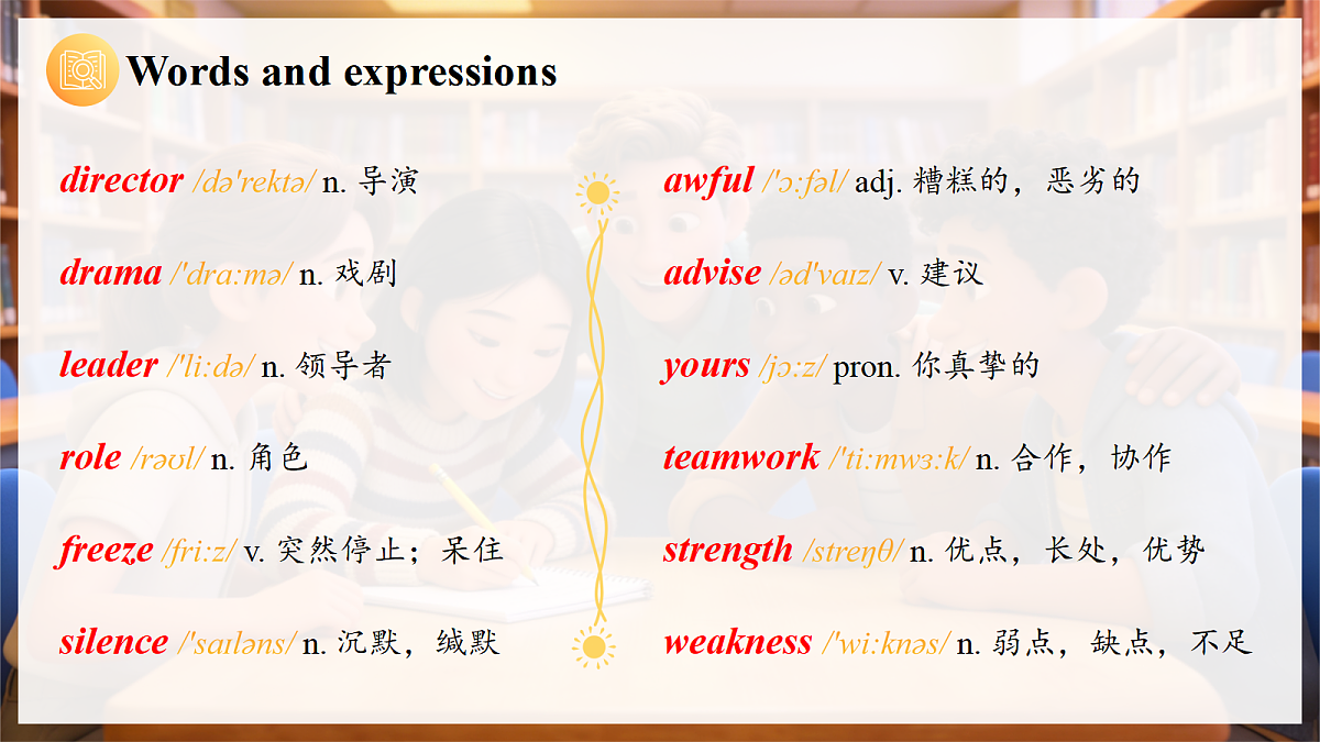 初中英语外研版 Unit 3 What makes a great team 单词精讲课件第2页