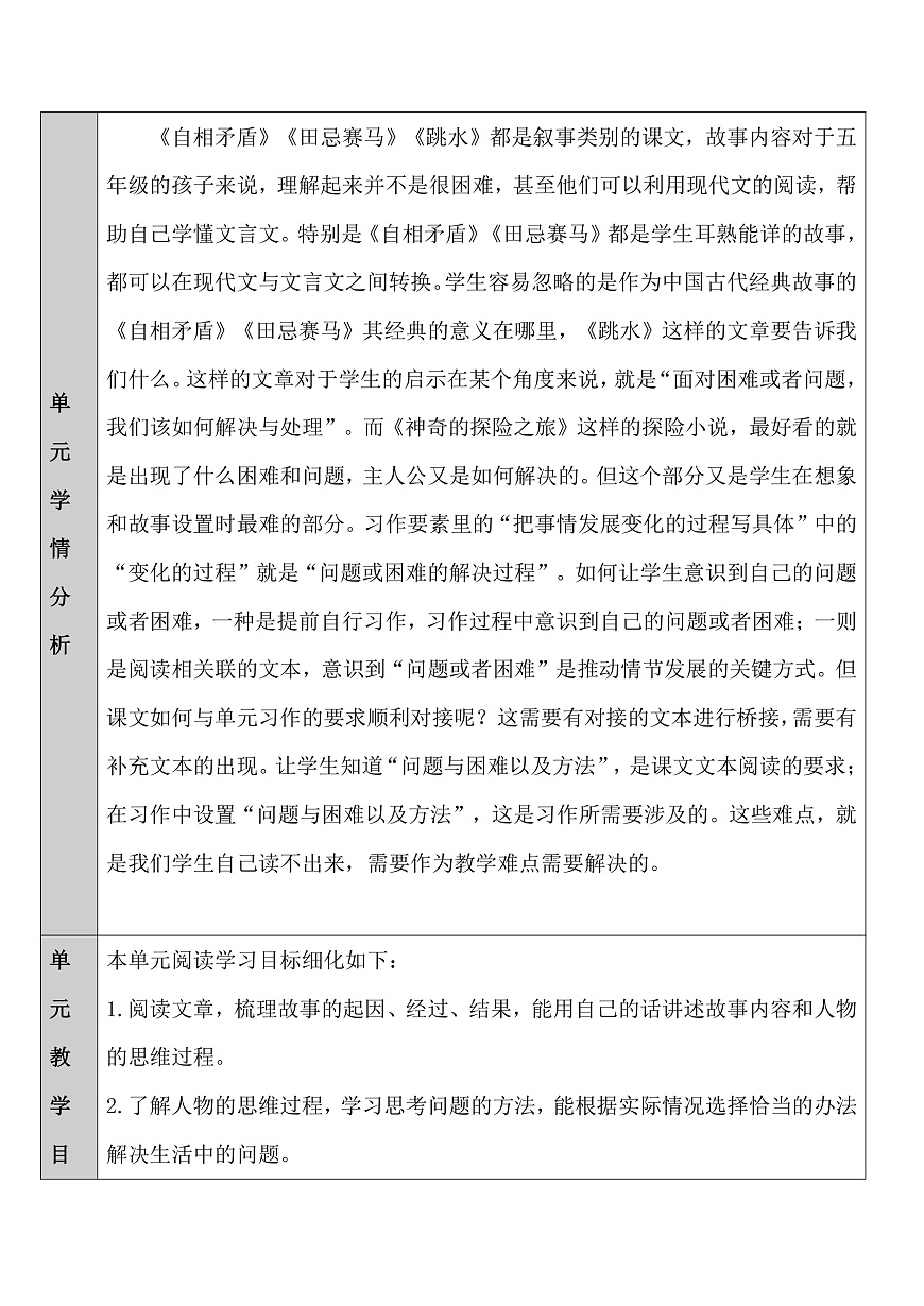 六下第五单元单元导读教学设计第3页