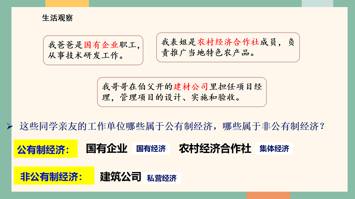 统编版（2024）道德与法治八年级下册6.1公有制为主体多种所有制经济共同发展 课件第7页