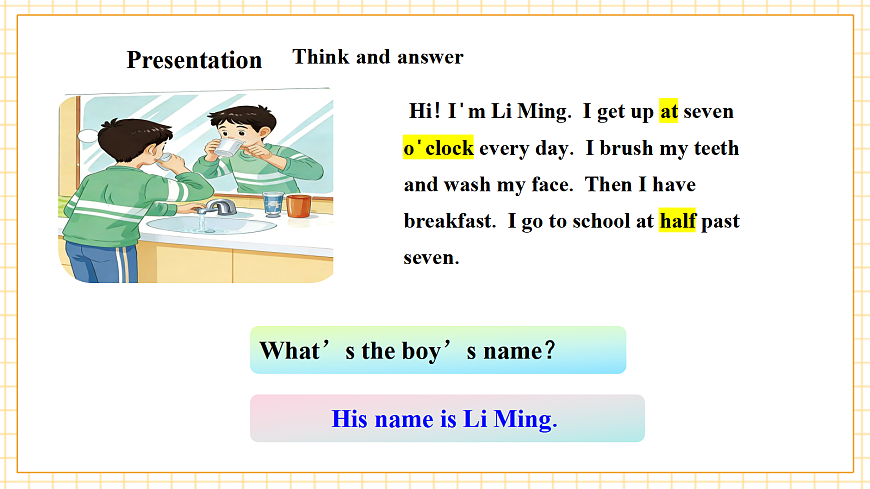 Unit 1 Whats your daily schedule 第2课时 Explore 教学课件第8页