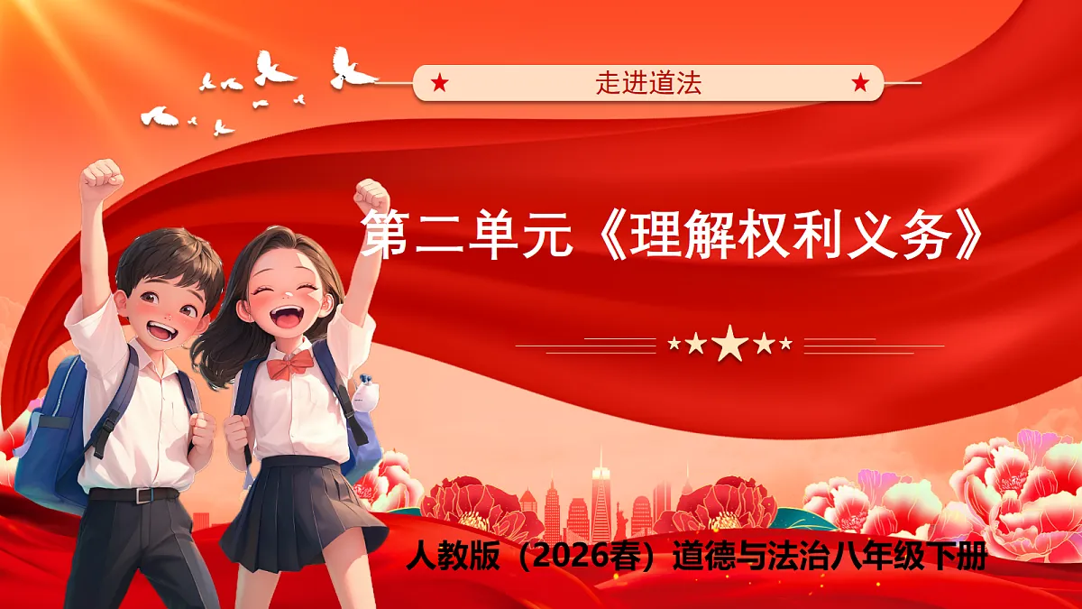 【公开课】道法人教版（2026春）八下《第二单元 理解权利义务》复习课件第1页