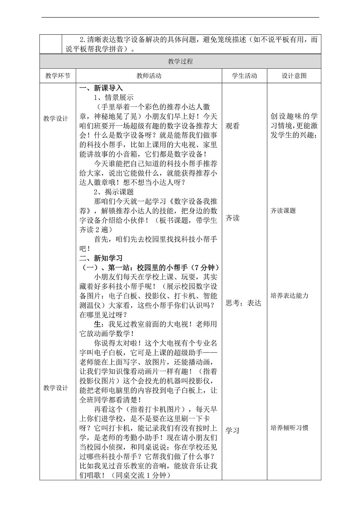 第1单元活动1《数字设备我推荐》教案第2页
