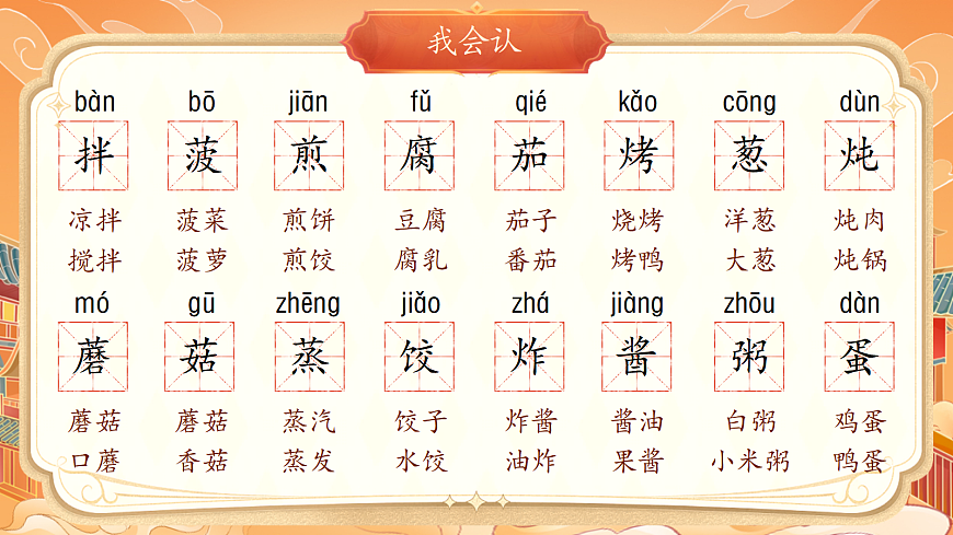 【教学课件】识字4.《中国美食》(第一课时)第8页