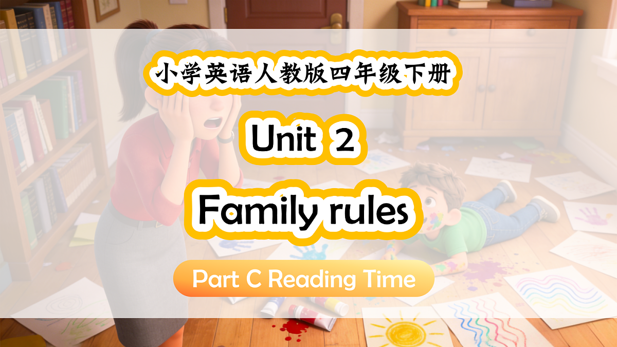 人教PEP四下Unit 2 课时 8 Part C Reading time第1页