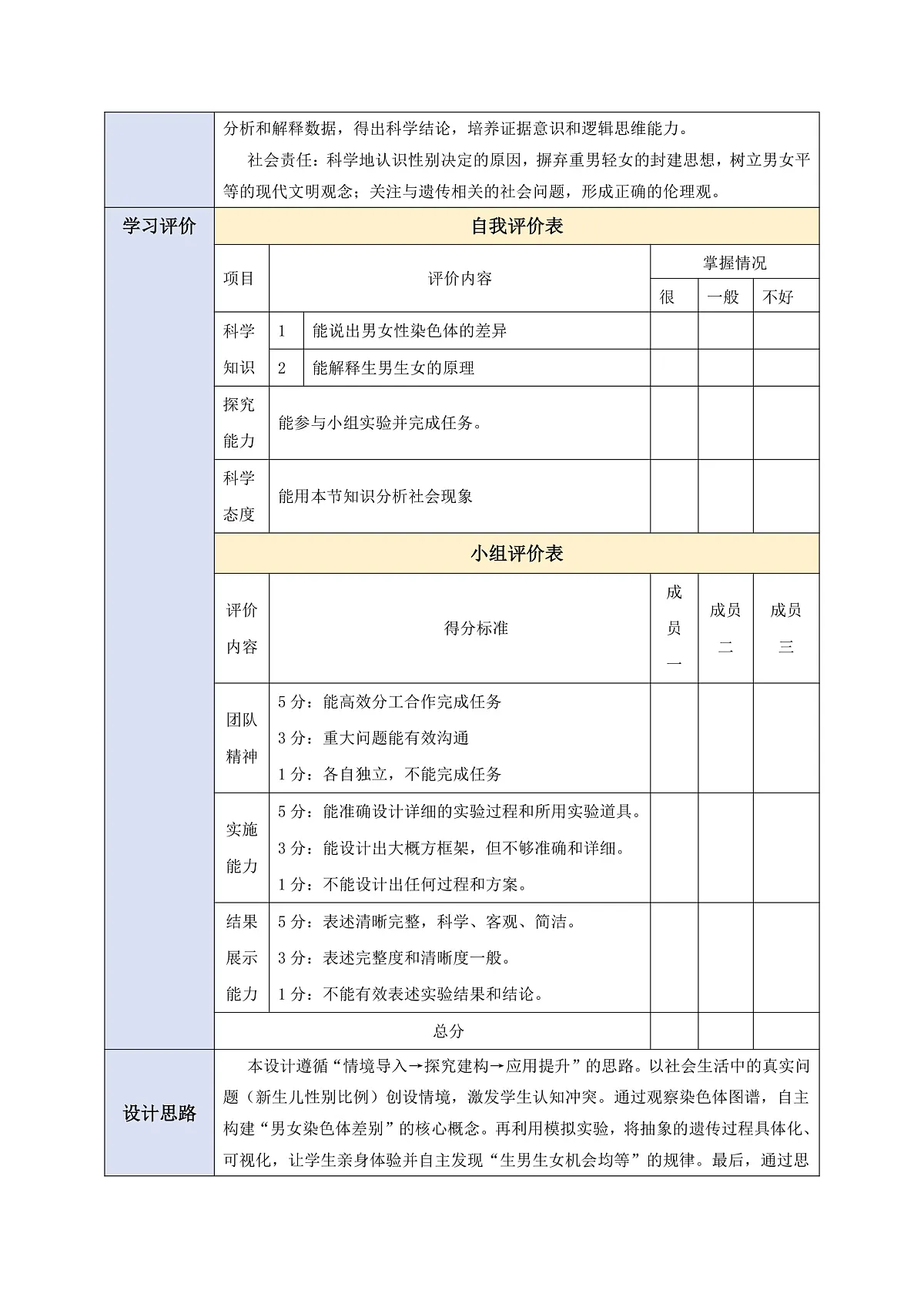 【核心素养】6.2.4 人的性别决定 教学设计第2页