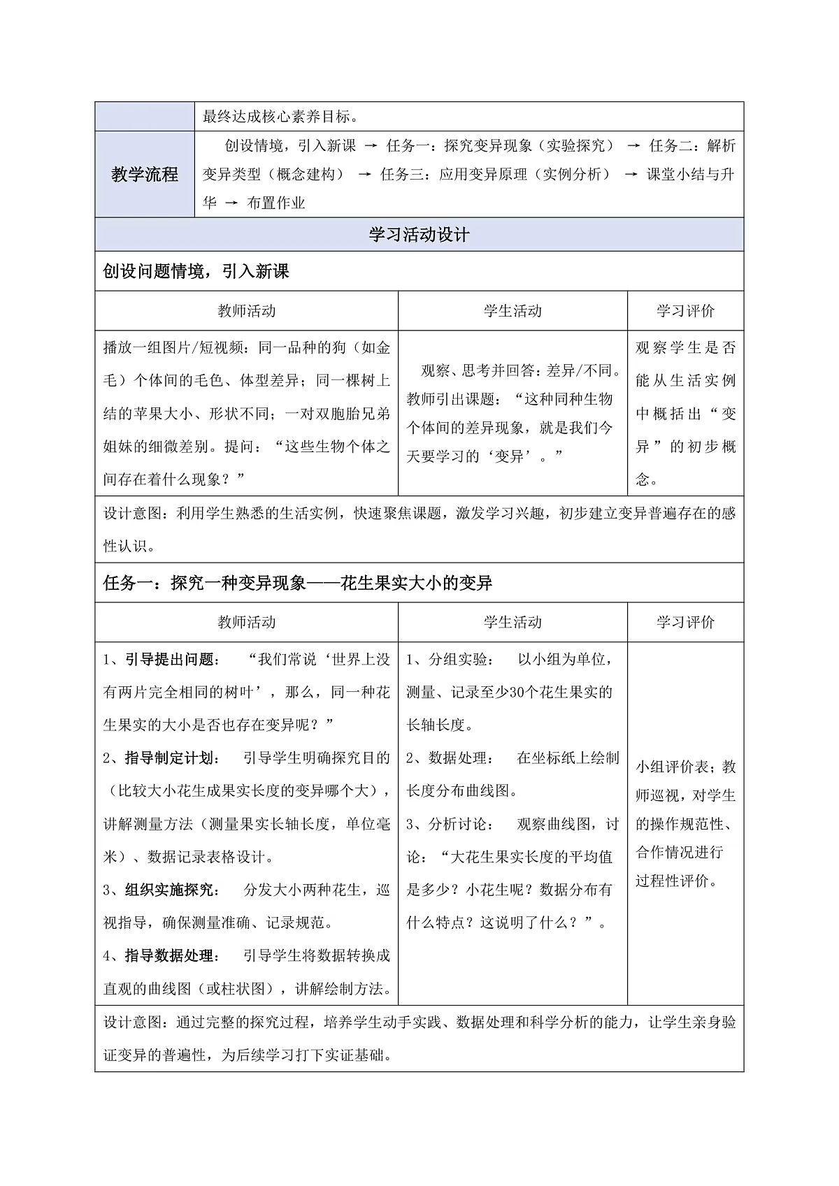 【核心素养】6.2.5 生物的变异 教学设计第3页