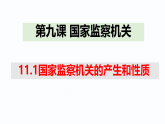 部编版（2024）八年级下册道德与法治 11.1 国家监察机关的产生和性质 同步课件