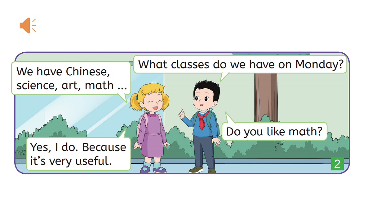 Lesson 1 What classes do we have on Monday？第3页