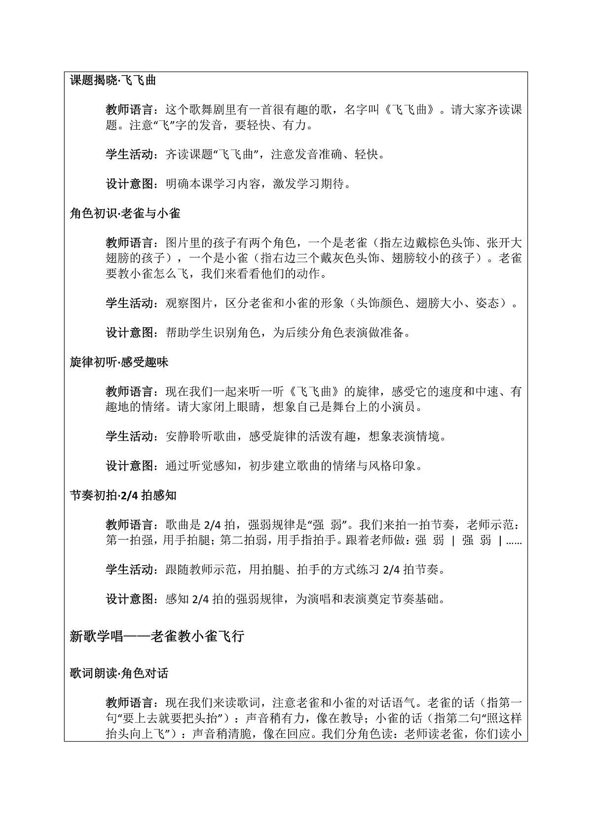 《飞飞曲》教案第2页