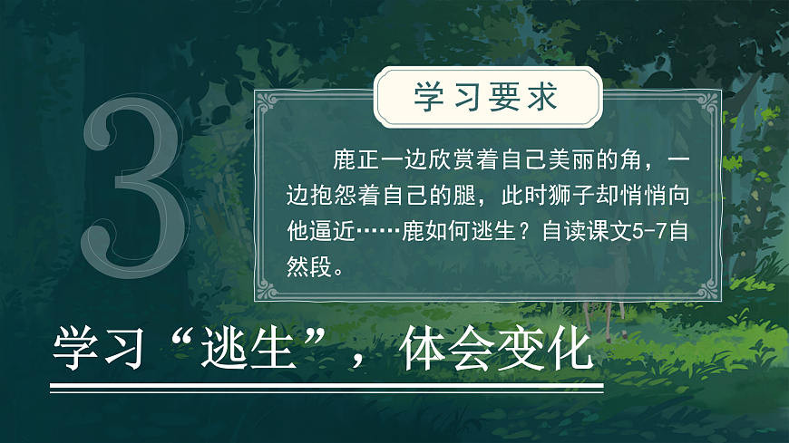 三下第二单元7《鹿角和鹿腿》(第二课时) 教学课件第4页