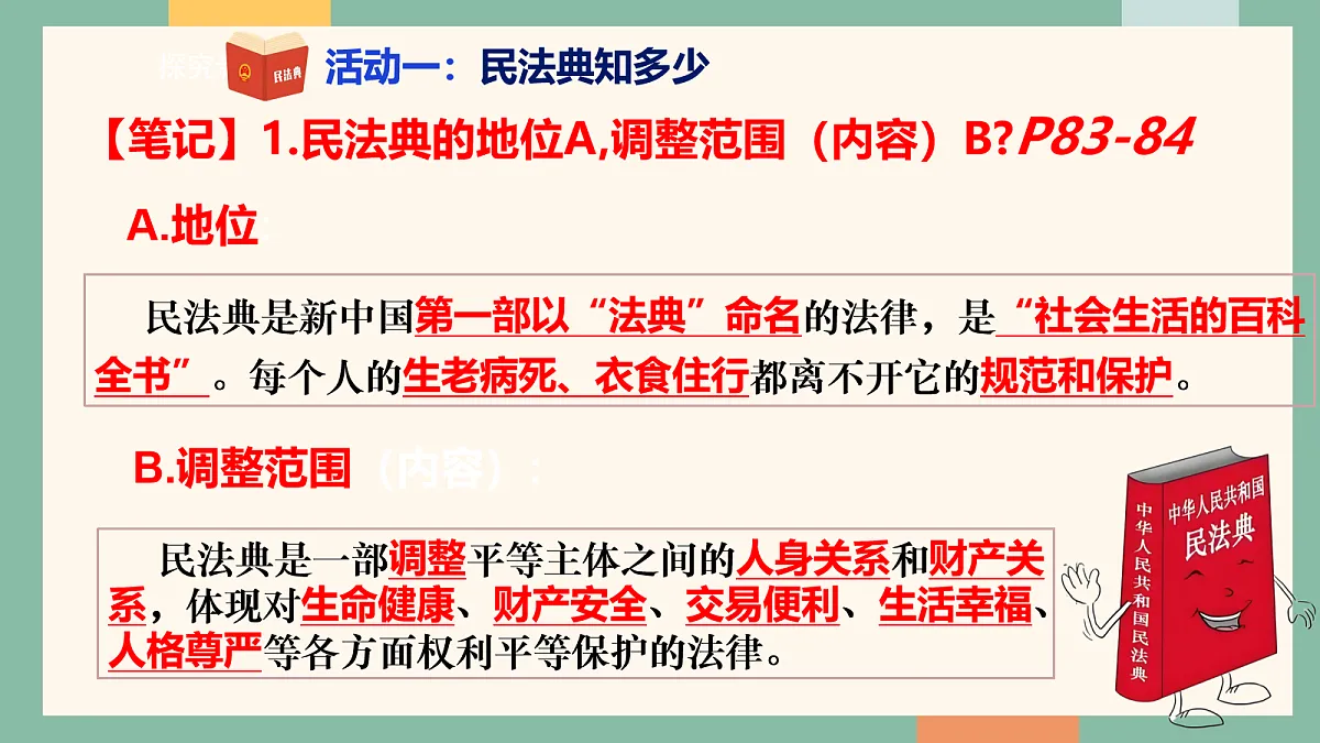 统编版（2024）道德与法治七年级下册10-1认识民法典 课件第8页