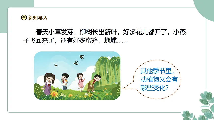 大象版（2024）科学二年级下册2.3《季节变化与动植物》课件第6页