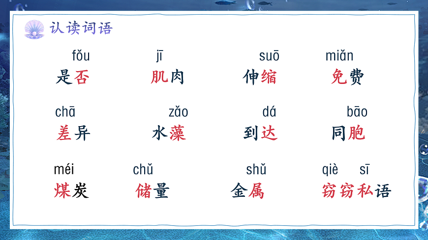 三下第三单元9《海底世界》(第一课时) 教学课件第6页