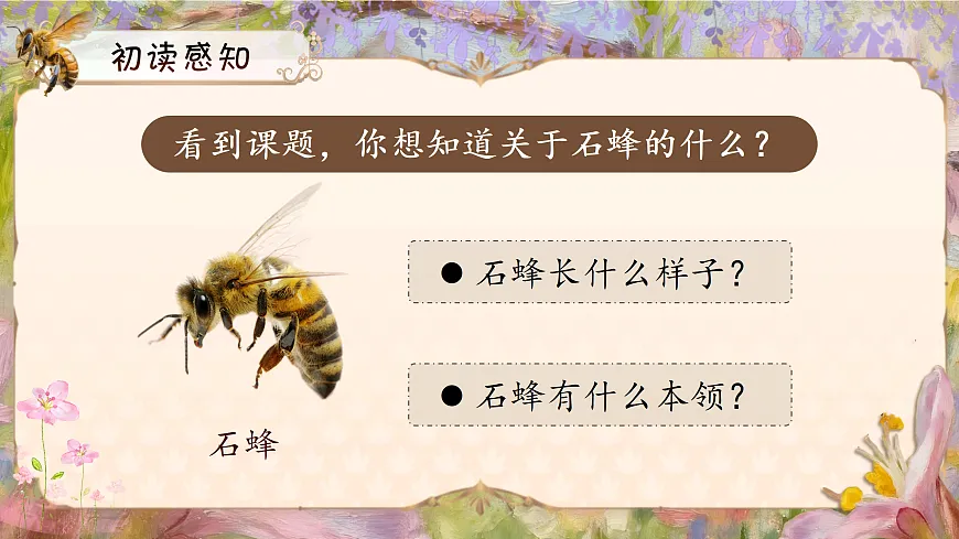 三下第三单元10《石蜂》(第一课时) 教学课件第5页
