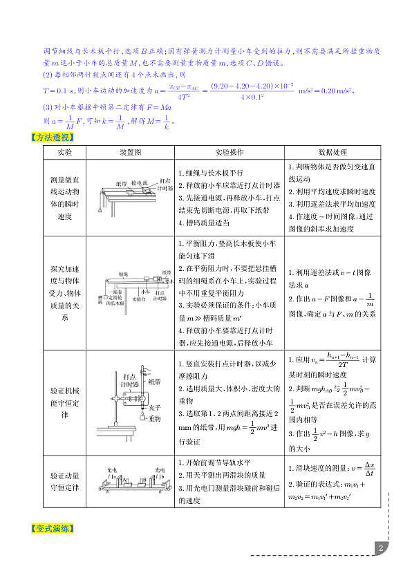 力学实验（4大题型）（题型专练）（解析版）第2页