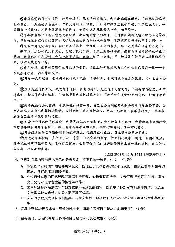 2026年 C20二模  语文试卷第3页