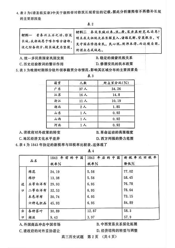 历史试卷第2页