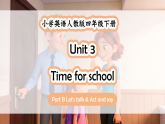 人教PEP四下英语课件 Unit 3 课时 4  Part B Let's talk & Act and say（精品课件包含音视频）