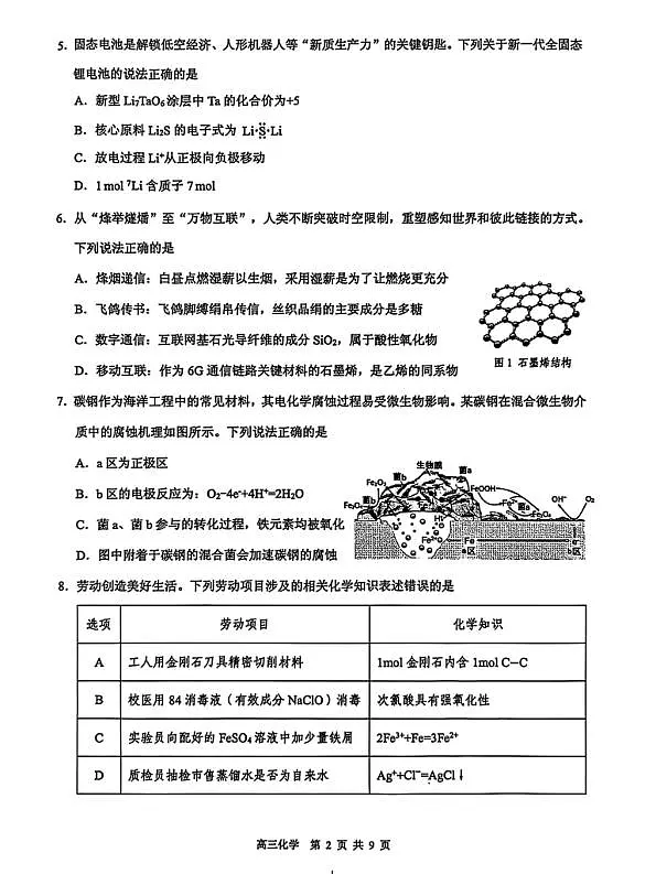 东莞市2026年高三年级模拟考试 化学第2页