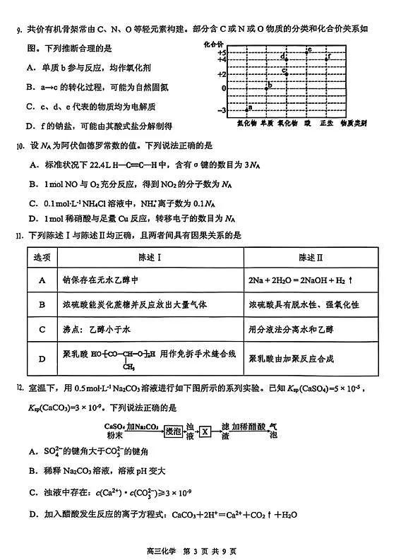 东莞市2026年高三年级模拟考试 化学第3页